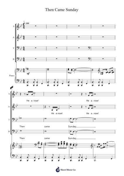 Then Came Sunday Sheet Music by Ron & Shelly Hamilton-Arr.Lynvi