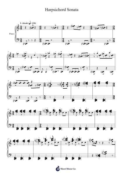 Harpsichord Sonata Sheet Music by Yağız Arslan-Arr.Mattrie
