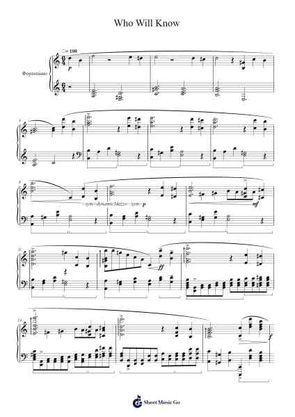 Who Will Know Sheet Music by Hilroll Godcia-Arr.Zoethodore Strakerr
