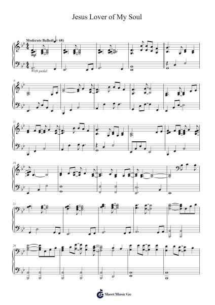 Jesus Lover of My Soul Sheet Music by Paul Oakley-Arr.Parde