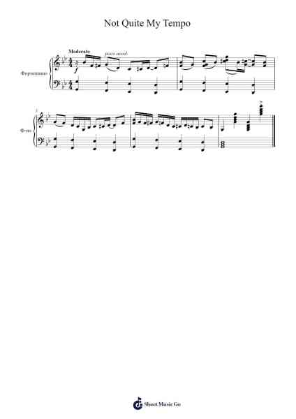 Not Quite My Tempo Sheet Music by Whitve-Arr.Rusget Garckle