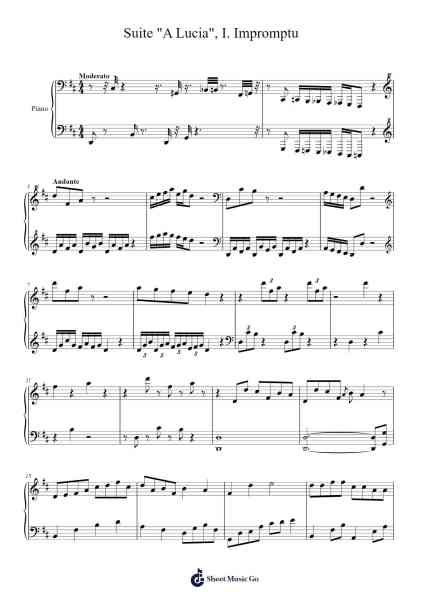 Suite "A Lucia", I. Impromptu Sheet Music by Gabriele Radici-Arr.Jesries