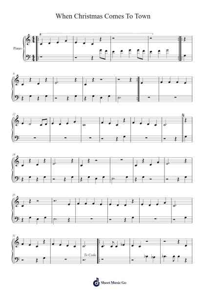 When Christmas Comes To Town Sheet Music by Alan Silvestri-Arr.Prittville Millbrian