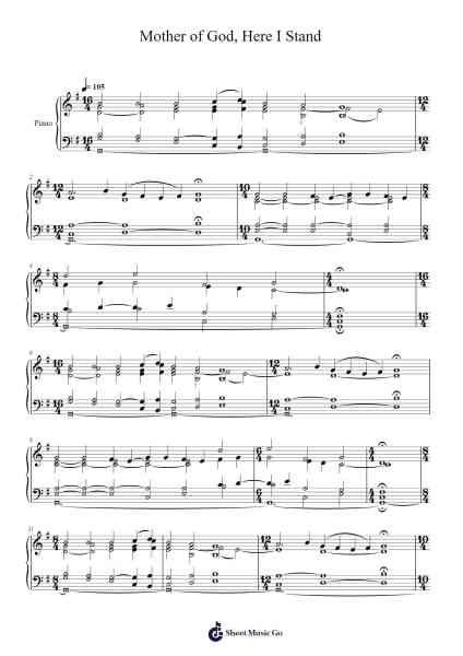 Mother of God, Here I Stand Sheet Music by John Taverner-Arr.Birwylde