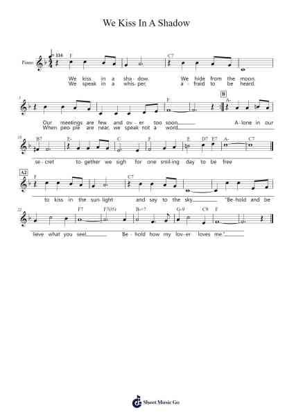 We Kiss In A Shadow Sheet Music by Richard Rodgers-Arr.Kylenus Minruth