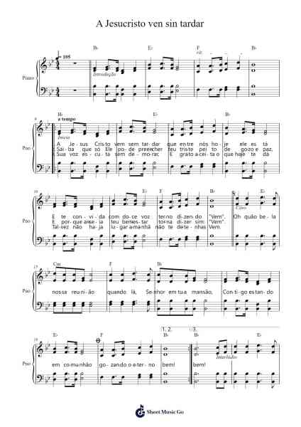 A Jesucristo ven sin tardar Sheet Music by George Frederick Root-Arr.Lewcar