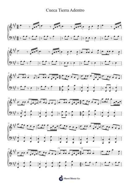 Cueca Tierra Adentro Sheet Music by Jaime Barría Casanova-Arr.Boycegold