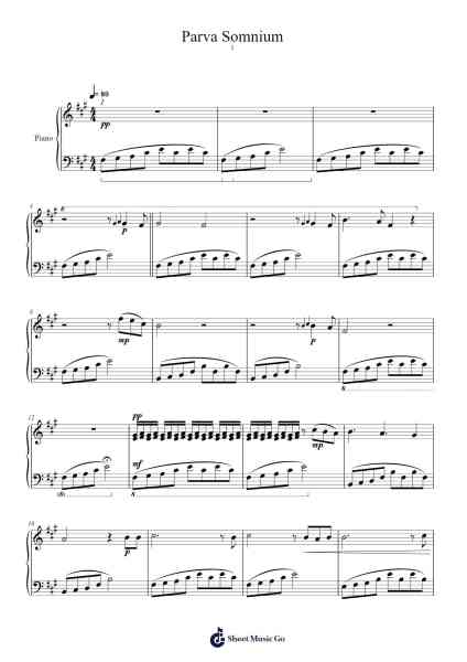 Parva Somnium Sheet Music by Nils Dohms-Arr.Sainsthea Flind