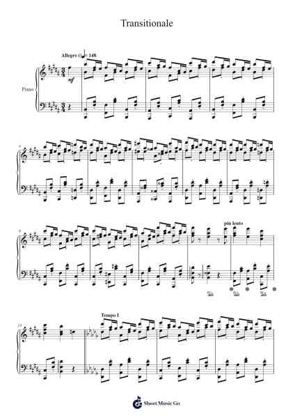 Transitionale Sheet Music by LUKAS209-Arr.Wavieve Katdy