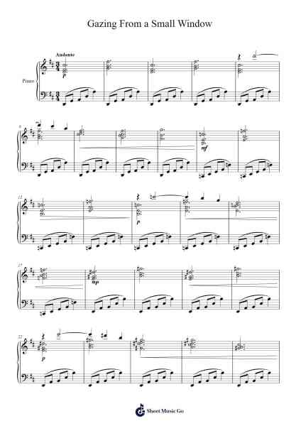 Gazing From a Small Window Sheet Music by Alexei Greene-Arr.Halelard