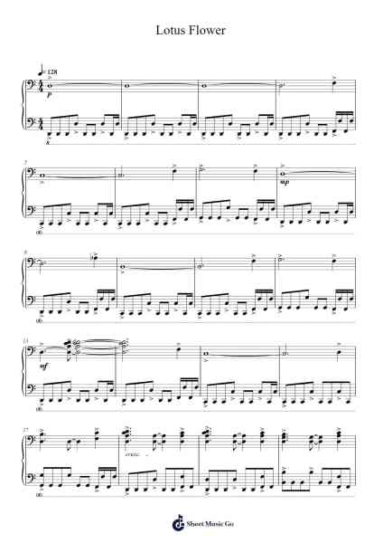 Lotus Flower Sheet Music by Radiohead-Arr.Cofearl