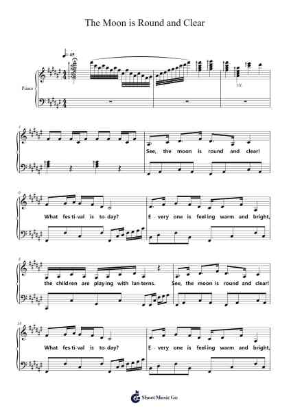 The Moon is Round and Clear Sheet Music by Kimdave-Arr.Crailynn Rodlan