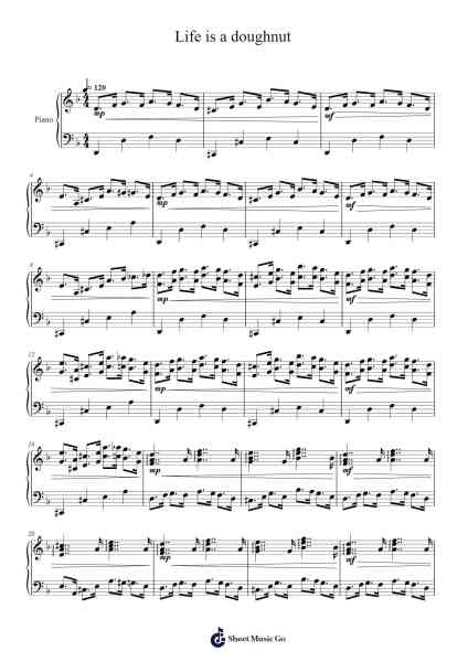 Life is a doughnut Sheet Music by Masao Aichi-Arr.Glosper