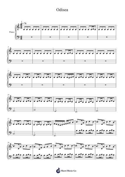 Odisea Sheet Music by Wilhelboyce Yedgrote-Arr.Readeworth Phoezer
