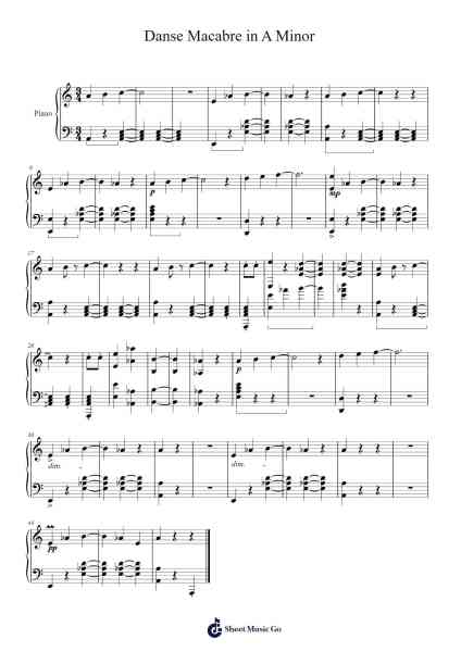 Danse Macabre in A Minor Sheet Music by Frédéric Chopin-Arr.Beerthune