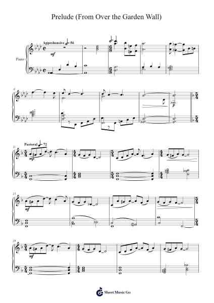 Prelude (From Over the Garden Wall) Sheet Music by The Blasting Company-Arr.Samdys Drewvien