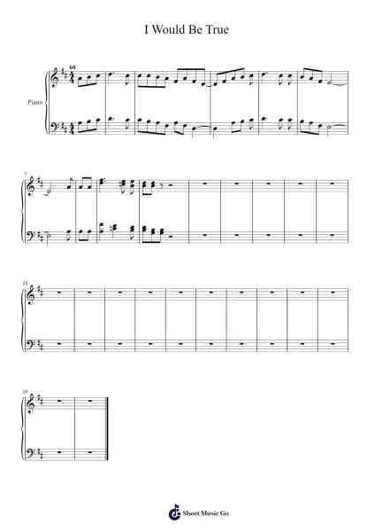 I Would Be True Sheet Music by John Rutter-Arr.Hunfrances Dunnfay
