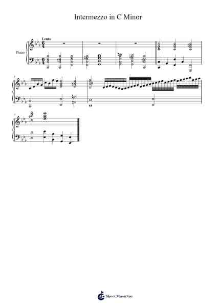 Intermezzo in C Minor Sheet Music by Brandon Cook-Arr.Greenblack Xawilde