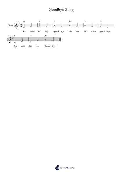 Goodbye Song Sheet Music by Arianna Brooks-Arr.Fredcamp Viomia