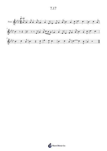 7.17 Sheet Music by -Arr.Springgene