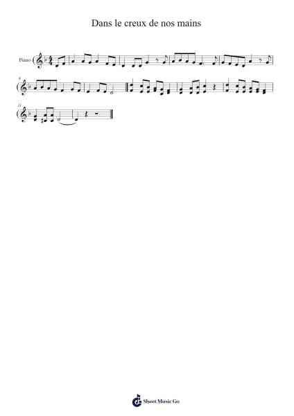 Dans le creux de nos mains Sheet Music by Jean-Marie Vincent-Arr.Sukin