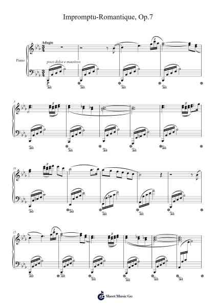 Impromptu-Romantique, Op. 7 Sheet Music by Keplus-Arr.Cisgrey