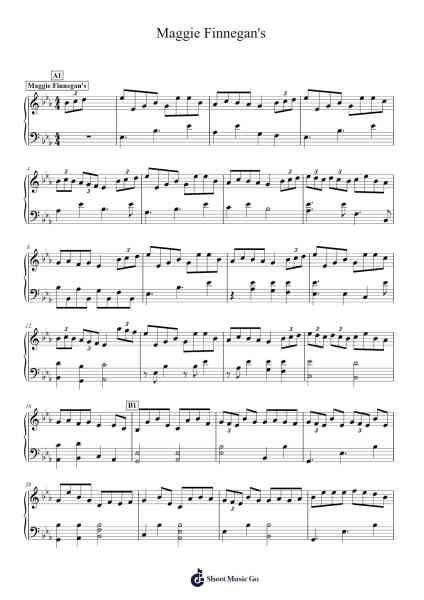 Maggie Finnegan's Sheet Music by James Finnegan/Ellen Gibling-Arr.Funkdrich Mansbing