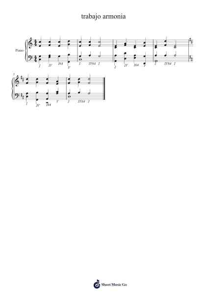 trabajo armonia Sheet Music by Juan Camilo Carreño Barrios-Arr.Diapenn