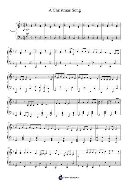 A Christmas Song Sheet Music by Shawn Philips-Arr.Evertrine Curcent