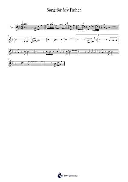 Song for My Father Sheet Music by Horace Silver-Arr.Chrisriah Sheicia