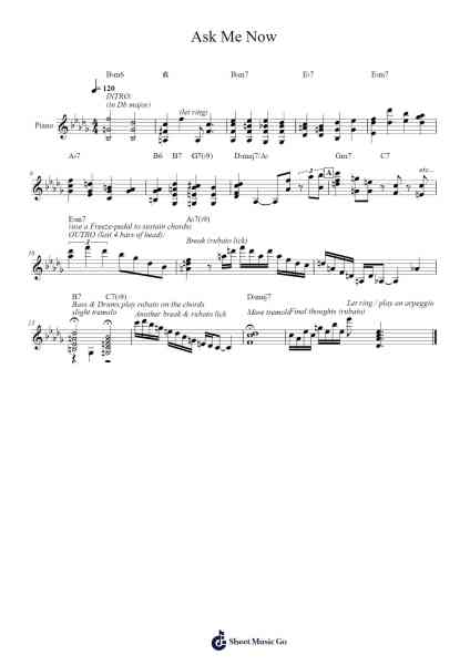 Ask Me Now Sheet Music by undefined-Arr.Humlop