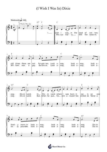 (I Wish I Was In) Dixie Sheet Music by Lynyrd Skynyrd-Arr.Haycah Touthale