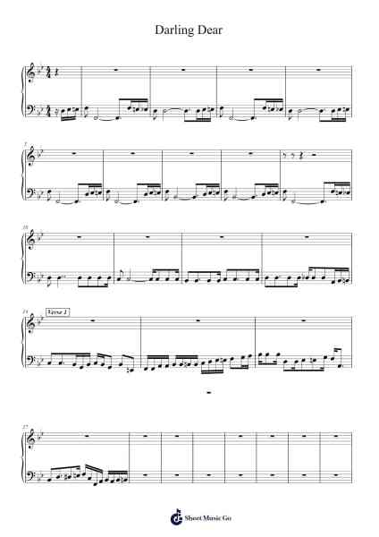 Darling Dear Sheet Music by undefined-Arr.Manwright Diloyd