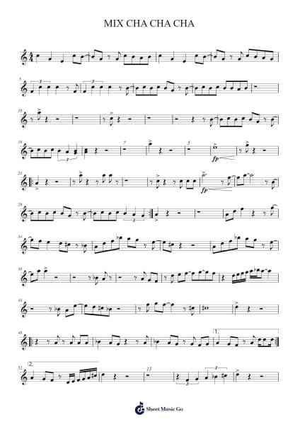 MIX CHA CHA CHA Sheet Music by Unknown author-Arr.Mewyatt