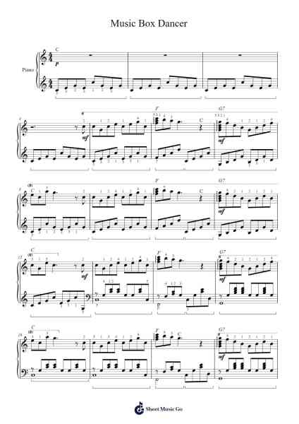 Music Box Dancer Sheet Music by Frank Mills-Arr.Grelitt Bachdrow