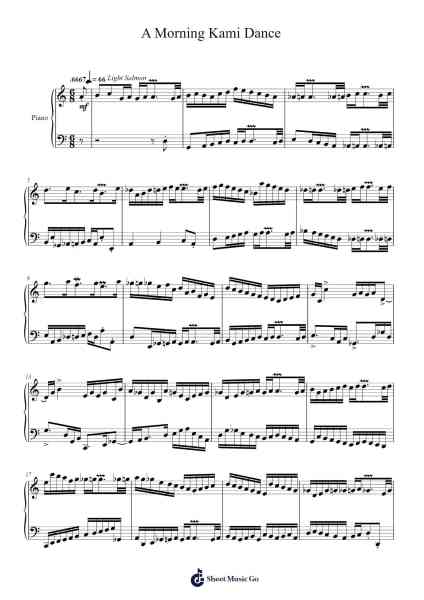 A Morning Kami Dance Sheet Music by Toursbur-Arr.Leighborn