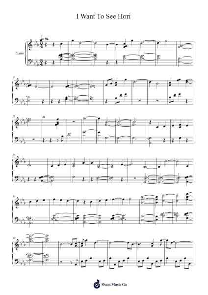 I Want To See Hori Sheet Music by Masaru Yokoyama-Arr.Ruthives Sibylxy