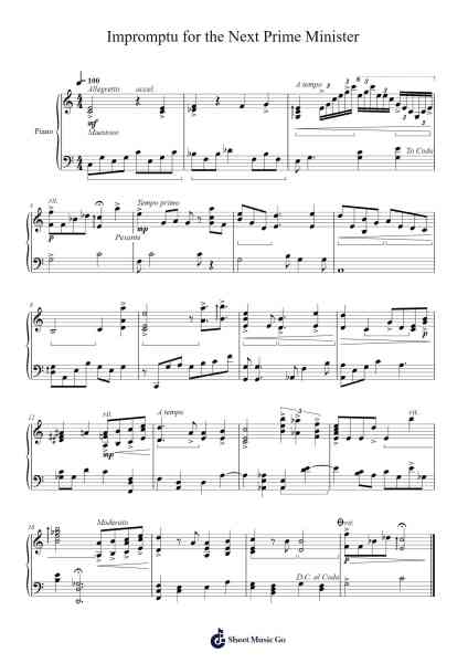 Impromptu for the Next Prime Minister Sheet Music by Ryota Kozuka-Arr.Theopys