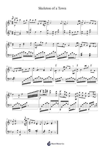 Skeleton of a Town Sheet Music by Inon Zur-Arr.Maudky Clairebey