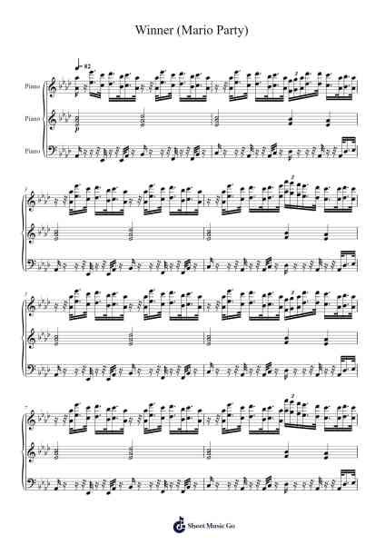 Winner (Mario Party) Sheet Music by Yasunori Mitsuda-Arr.Brurel