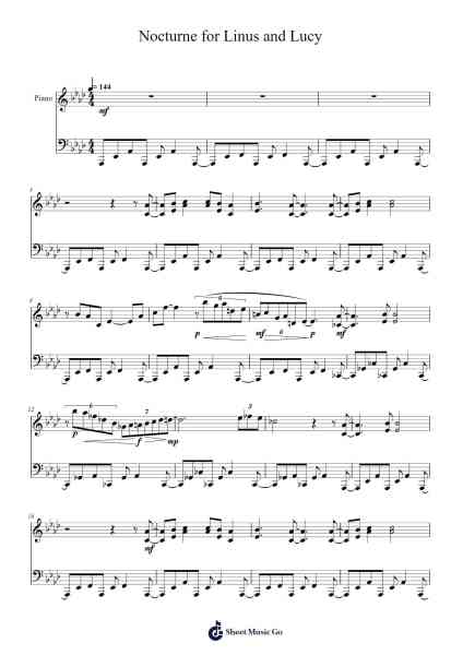 Nocturne for Linus and Lucy Sheet Music by Vince Guaraldi-Arr.Sanprice