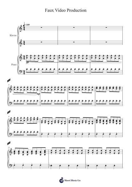 Sweden Sheet Music by C418-Arr.Maudfox Mikejames