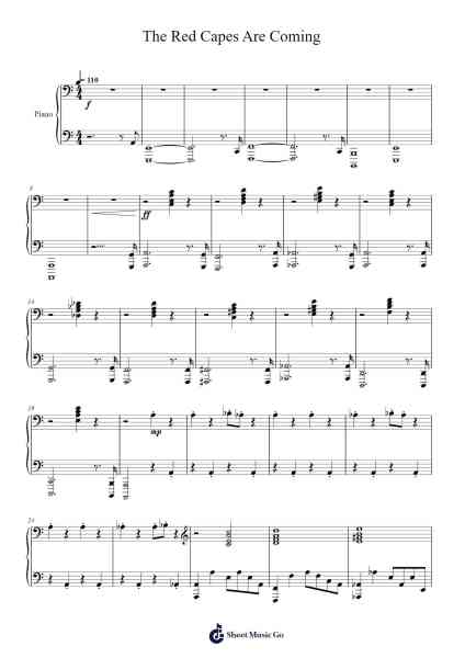 The Red Capes Are Coming Sheet Music by Hans Zimmer-Arr.Francespkins Vicpham