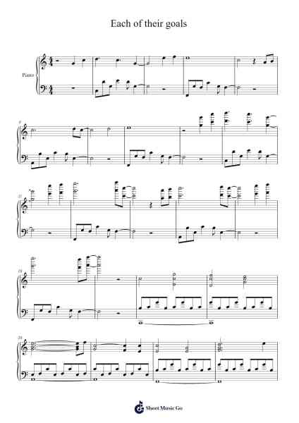 My Hero Academia Each of Their Goals Sheet Music by Yuki Hayashi-Arr.Polriah