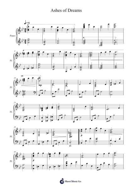 Ashes of Dreams Sheet Music by Keiichi Okabe-Arr.Dalclark Wenholt