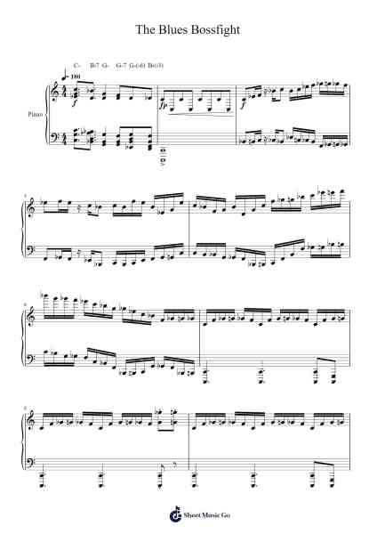 The Blues Bossfight Sheet Music by Landore Brightsen-Arr.Cliffcam Whbill