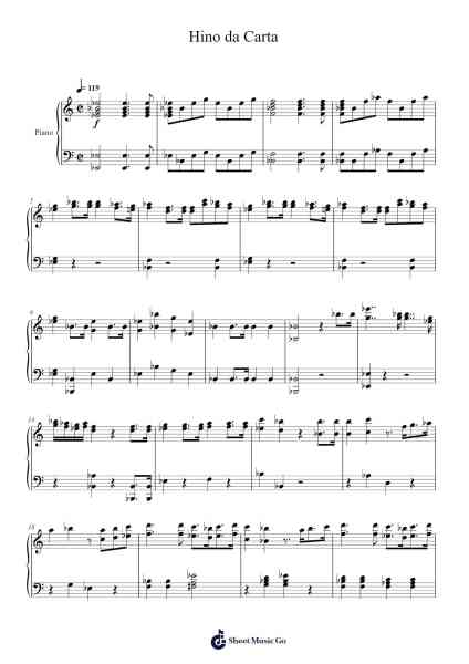 Hino da Carta Sheet Music by Dom Pedro I & IV-Arr.Springlynn Agnise