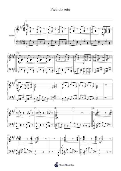 Pica do sete Sheet Music by António Zambujo-Arr.Waygold Cissoon