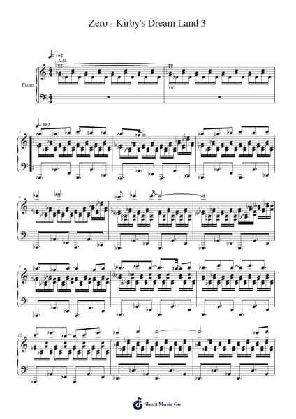 Zero - Kirby's Dream Land 3 Sheet Music by Jun Ishikawa-Arr.Hason