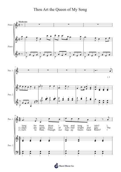 Thou Art the Queen of My Song 楽譜 by Stephen Collins Foster-Arr.Fredcamp Viomia